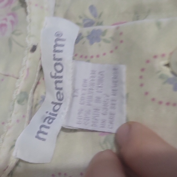 Maidenform Yellow Rose Nightgown RosesFloral Cotton Lace Grannycore - Picture 4 of 4